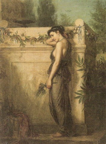 Gone, But Not Forgotten (1873). John William Waterhouse (English, 1849-1917).