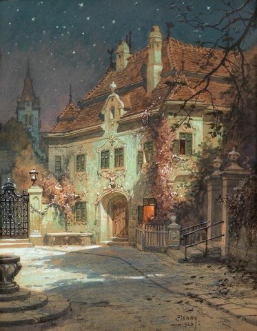 Night in the Summer (1926). Georg Janny (Austrian, 1864-1935).