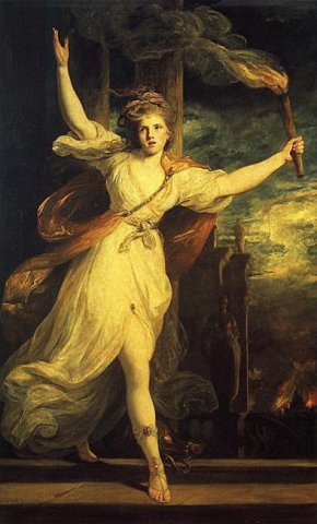 Thais of Ahens With Torch (1781). Joshua Reynolds (British, 1723-1792).