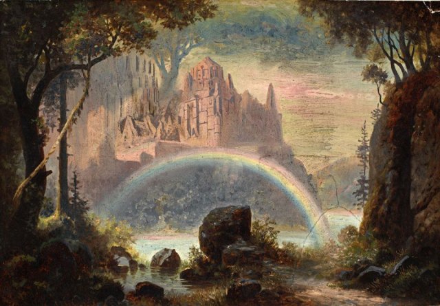 Valhalla: Set Design for Das Rheingold (1878). Hermann Burghart (Austrian, 1834-1901).