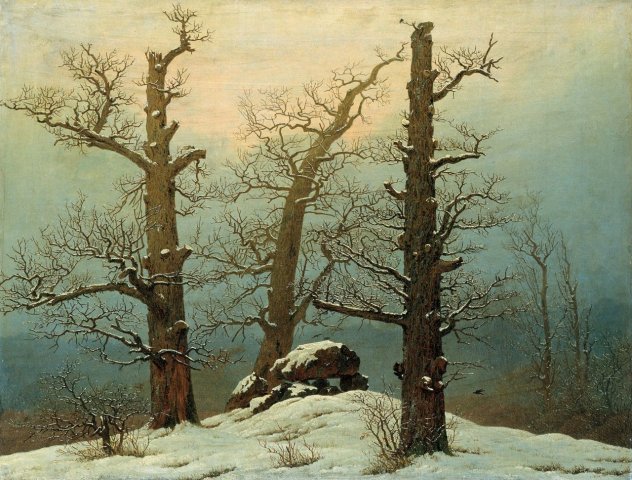 Hünengrab im Schnee (Dolmen in the Snow). Caspar David Friedrich (German, 1774-1840).