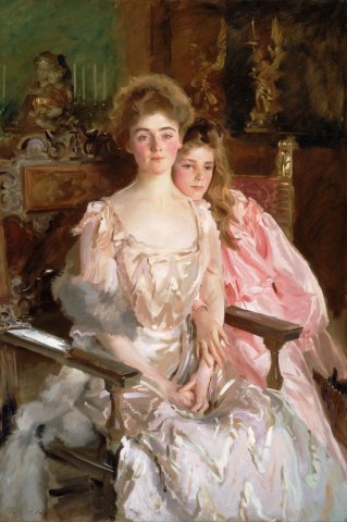 Mrs. Fiske Warren (Gretchen Osgood) and Her Daughter Rachel, 1903. John Singer Sargent (American expat, 1856-1925).