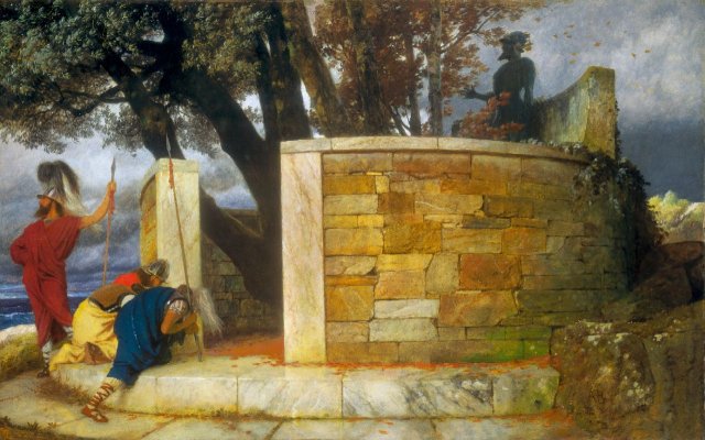 Das Heiligtum des Herkules (The Sanctuary of Hercules), 1884. Arnold Böcklin (Swiss, 1827-1901).