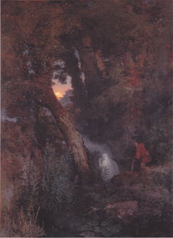 Will-o'-the-Wisp. Arnold Böcklin (Swiss, 1827-1901).