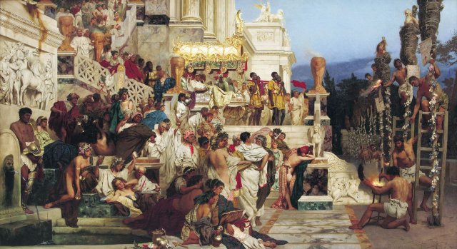 Nero's Torches (1876). Henryk Siemiradzki (Polish, 1843-1902).