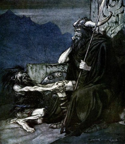 Arthur Rackham Illustrations for 1910 publication of, The Ring of Niblung: A Trilogy with a Prelude from Richard Wagner