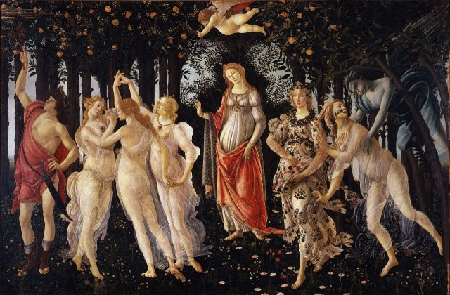 Primavera (1482). Sandro Botticelli (Italian, 1445-1510).
