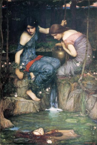 Nymphs Finding the Head of Orpheus, 1900. John William Waterhouse (English, 1849-1917).
