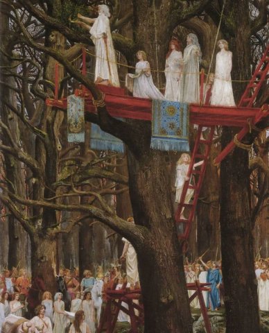 **Druids cutting the Mistletoe on the sixth day of the Moon** __by Henri Paul Motte__