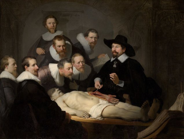 The Anatomy Lesson of Dr Nicolaes Tulp (1632). Rembrandt van Rijn (Dutch, 1606-1669).