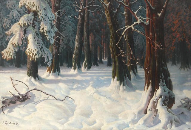 Winter Sun (c. 1900). Jan Grubinski (Polish, 1874-1945).