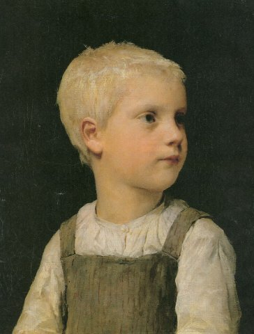 Portrait of a Boy, 1891. Albert Anker (Swiss, 1831-1910).