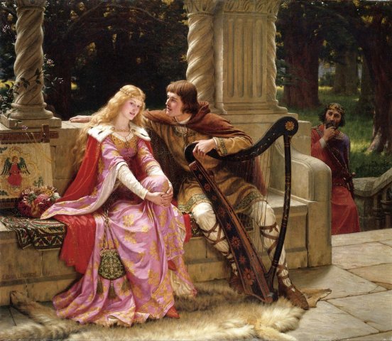 The End of the Song (1902). Edmund Leighton (English, 1852-1922).