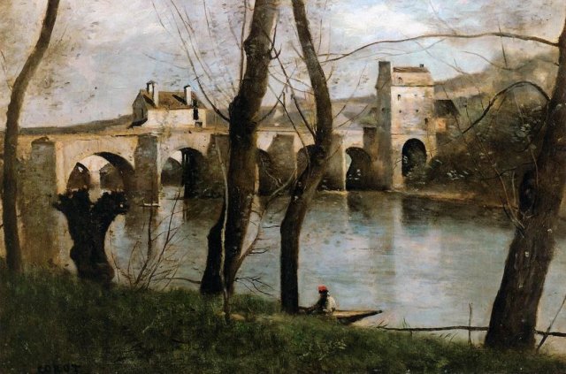 Le Pont de Mantes (c. 1870). Jean-Baptiste-Camille Corot (French, 1796-1875).