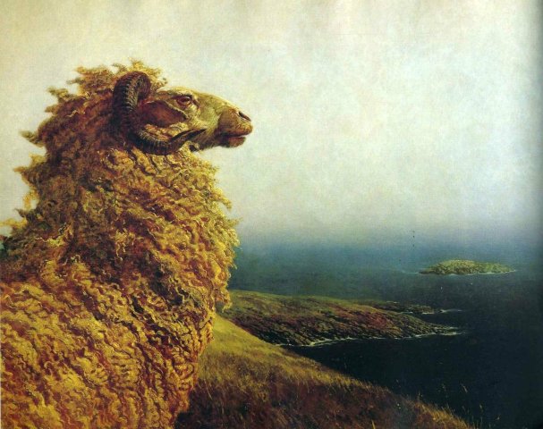 The Islander. Jamie Wyeth (Contemporary American artist).