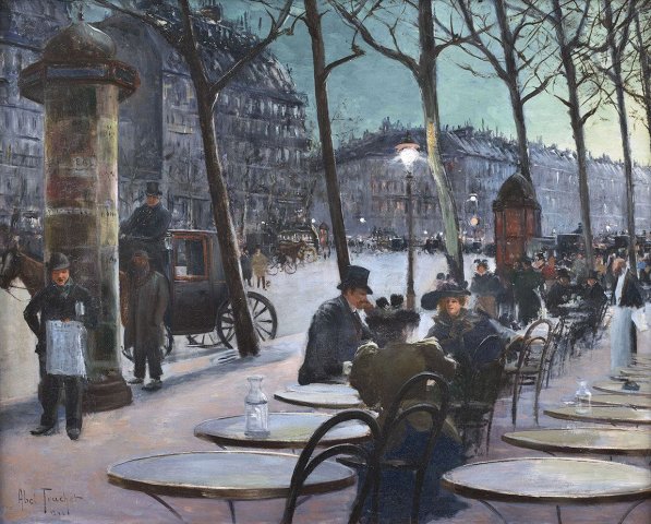 A Parisian Street (1894). Louis Abel-Truchet (French, 1857-1918).