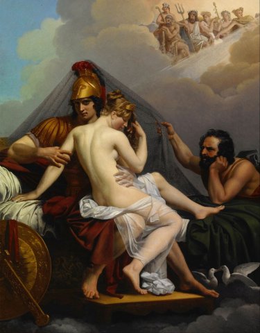 Mars and Venus Surprised by Vulcan (C. 1800). Alexandre-Charles Guillemot (French, 1786-1831).
