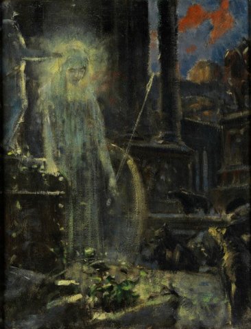 Apparition. Adolf Hiremy-Hirschl (Hungarian, 1860-1933).