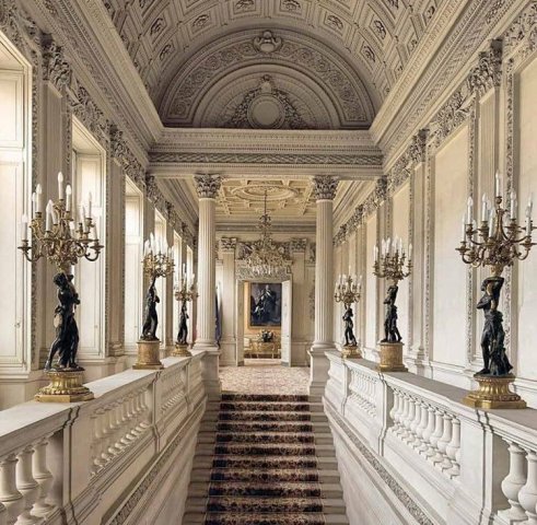 The French classical splendour of Hôtel de Monaco in Paris built in the 1770s.