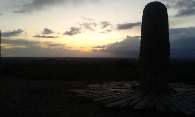 The Hill of Tara.
Dated to approximately 2,000 years BC, it was the capital of the Celtic kings of Ireland, and used for millenia before that.
