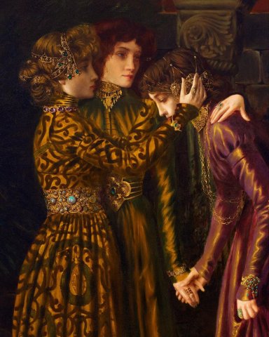 The Twelve Princesses - Detail (1899). Gustave Max Stevens (Belgian, 1871-1946).