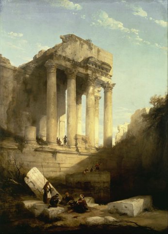 Ruins of the Temple of Bacchus, 1839. David Roberts (Scottish, 1796-1864).