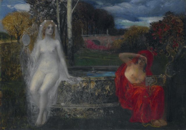 The Truth and the Lie (1900). Eduard Veith (Austrian, 1858-1925).