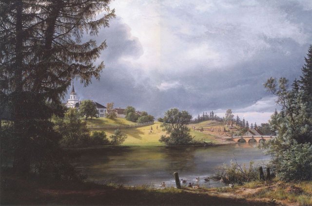 Frogner Manor, Frogner, Oslo (1842). Johan Christian Claussen Dahl (Norwegian, 1788-1857)