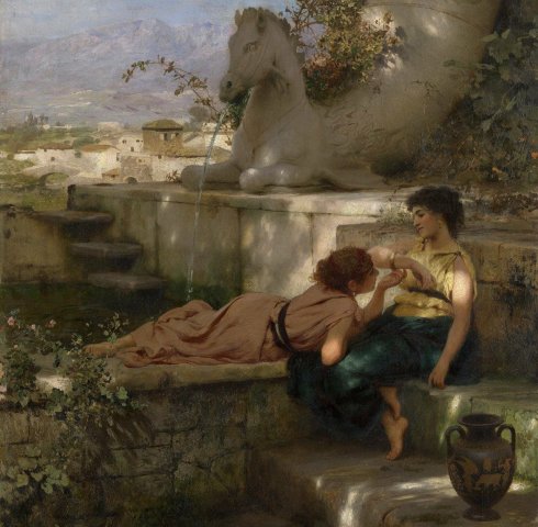 The New Bracelet (1883). Henryk Siemiradski (Polish, 1843-1902).