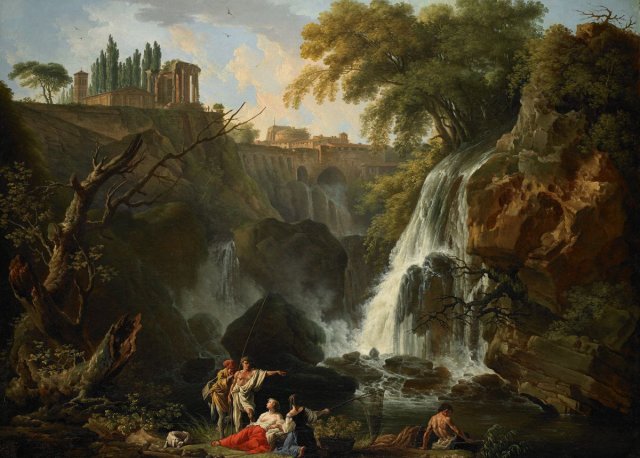 The Cascade at Tivoli (c. 1750). Joseph Vernet (French, 1714-1789).