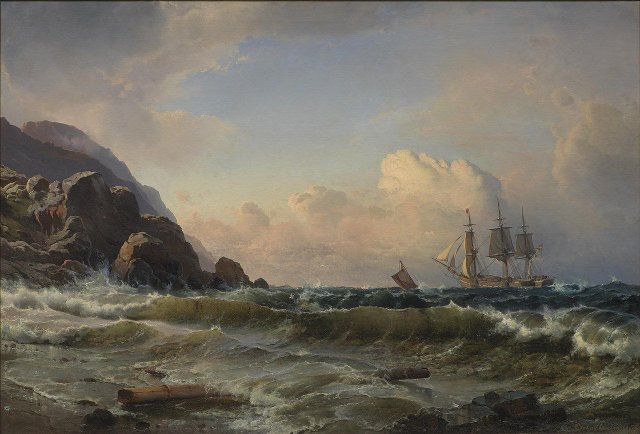 A Norwegian Coastline (c. 1870). Carl Frederik Sørensen (Danish, 1818-1879).