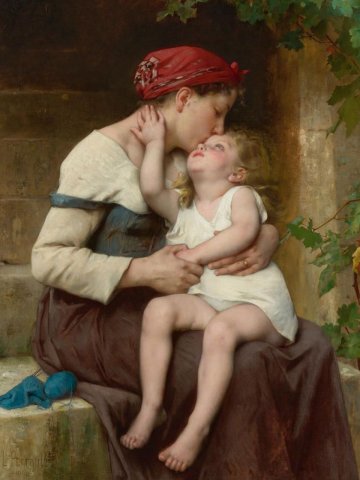 Mother with Child. Leon Perrault (French, 1832-1908).