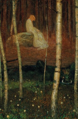 Princess and Lindwurm (1900). Friedrich König (Austrian, 1857-1941).