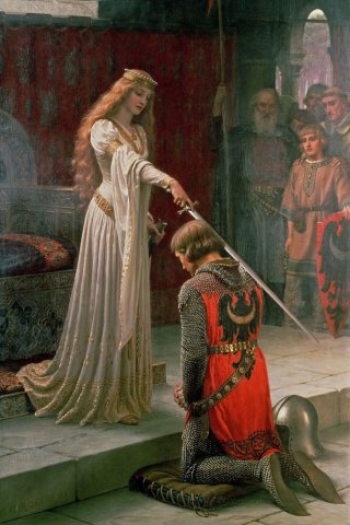Edmund Leighton (1852-1922) :
- The Accolade (1901)