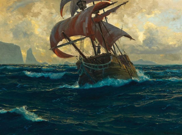 Der Fliegende Holländer (The Flying Dutchman). Michael Zeno Diemer (German, 1867-1939).