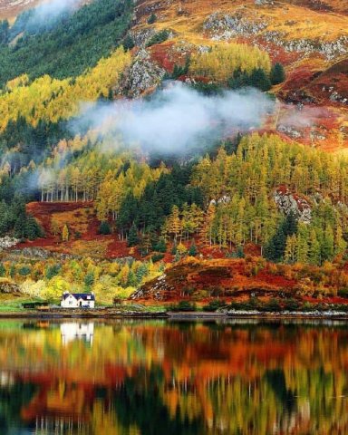 Scottish Highlands in Fall.