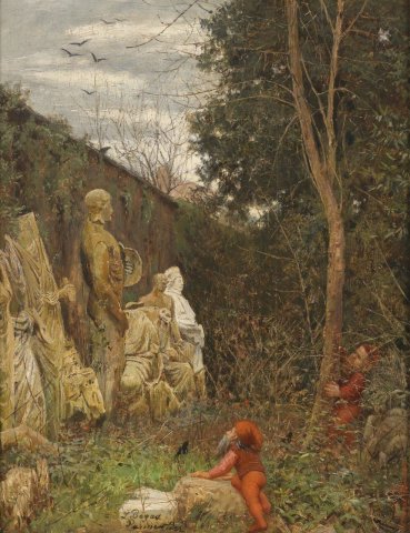 Gnomes by the Castle Wall (c. 1900). Luise Begas-Parmentier (German, c. 1843-1920).