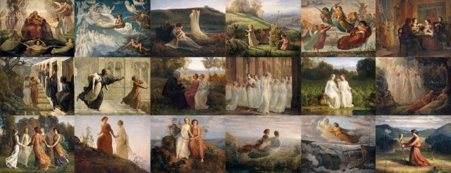 The Poem of the Soul (series of eighteen paintings) (1835-1855). Louis Janmot (French, 1814-1892).