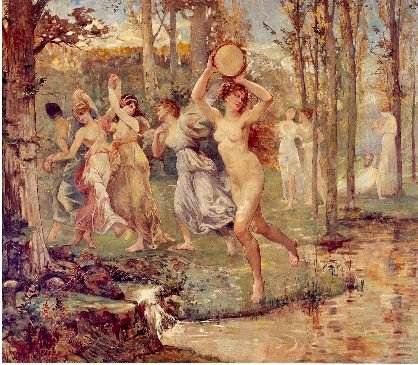 Henry-Eugéne Delacroix, French painter, 1845-1930 - Danse antique