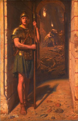 Faithful Unto Death (1865). Edward Poynter (British, 1836-1919).