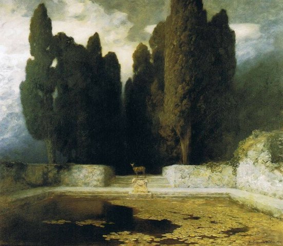 The Tomb of Arnold Böcklin. Ferdinand Keller (German, 1842-1922).