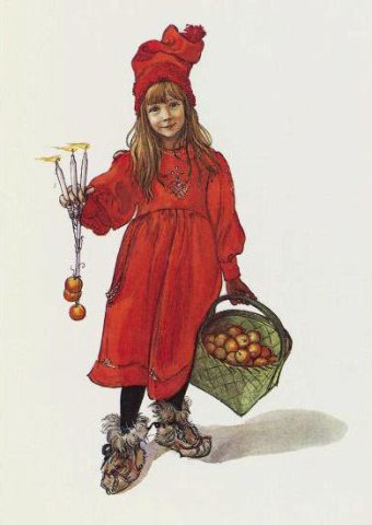 Brita as Iduna (Iðunn) Lithography. Title page for the Yule edition of Idun (1901). Carl Larsson (Swedish, 1853-1919).