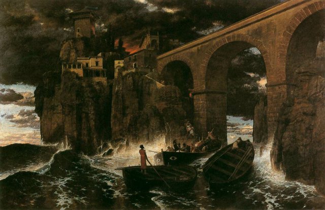 Attack by Pirates, 1886. Arnold Böcklin (Swiss 1827-1901).