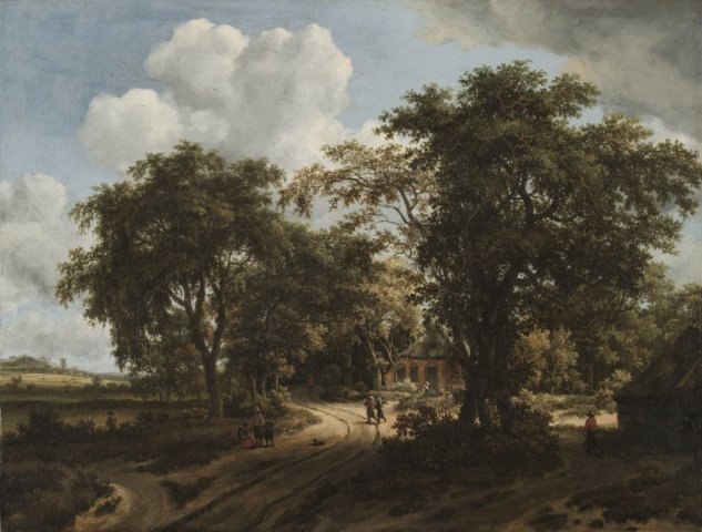 A Cottage in the Woods c. 1662. Meindert Hobbema (Dutch, 1638-1709).