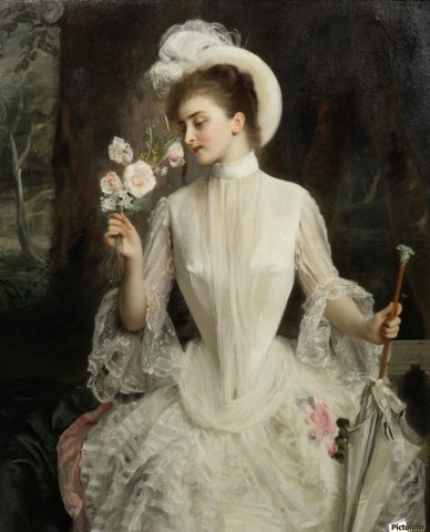 An Elegant Bouquet. Gustave-Jean Jacquet (French, 1846-1909).