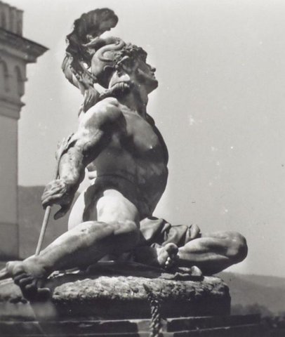 Achilles dying in Corfu