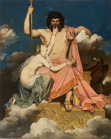 Jupiter and Thetis, 1811. Jean-Auguste-Dominique Ingres (French, 1780-1867).