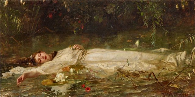 Ophelia. Wilhelm Theodor Heyser (German, 1857-1921).
