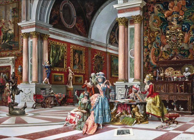 The Masterpiece Revealed (c. 1880). Oreste Cortazzo (French-Italian, 1836-1910).