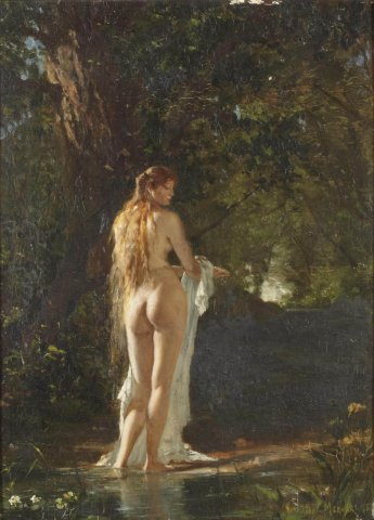 Bather (1883). Paul Merwart (Polish, 1855-1902).